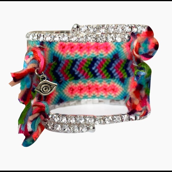 NEW AYOUNIK Rhinestone Embellished Cuff Bracelet - Picture 3 of 8